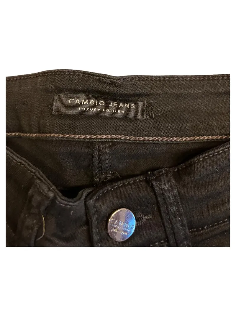 CAMBIO Jeans Luxury Edition Damen Schwarz Gr. 34 XS Skinny Stretch 2