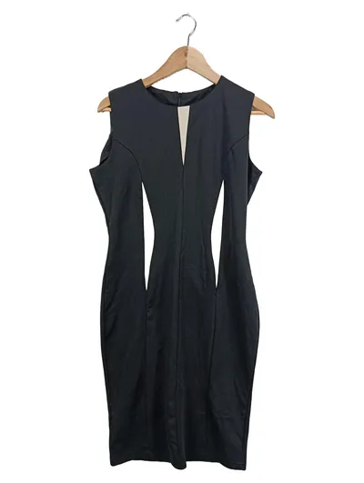Miusol Damen Business Etuikleid Elegant Cut-Outs Schwarz L