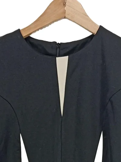 Miusol Damen Business Etuikleid Elegant Cut-Outs Schwarz L