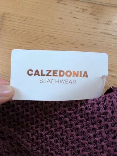 Calzedonia Beachwear Häkel Strandtasche Rosa Bohemian Netztasche Damen