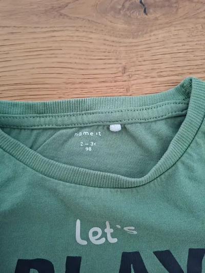 NAME IT Kinder T-Shirt Basketball Motiv Gr. 98 Grün Kurzarm