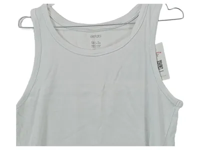 Esmara Damen Tanktop Unterhemd Weiß Rippstrick Gr. 44/46 Basic