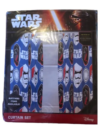Disney Star Wars Vorhang Set Kylo Ren Stormtrooper Blau 137x168 cm Kinderzimmer