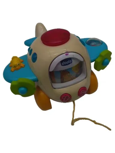 Chicco Spielzeug Flugzeug Ziehspielzeug Baby Kleinkind bunt 25cm