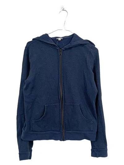 hessnatur Kapuzenpullover Damen Gr. 36/S Blau Baumwolle Hoodie Zip