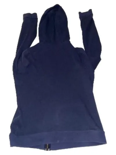 hessnatur Kapuzenpullover Damen Gr. 36/S Blau Baumwolle Hoodie Zip