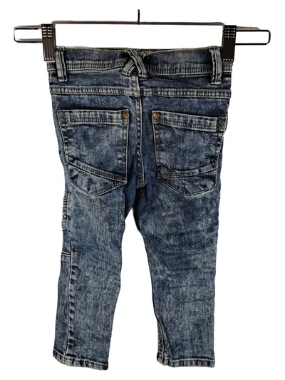 Kinder Jeans Biker-Stil Gr. 98 Denim Hose Blau Regular Fit