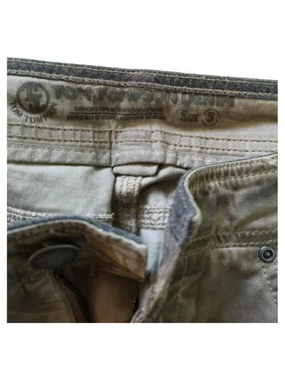 Tom Tompson Herren Jeans Shorts Denim Bermuda Grau Gr. S W30