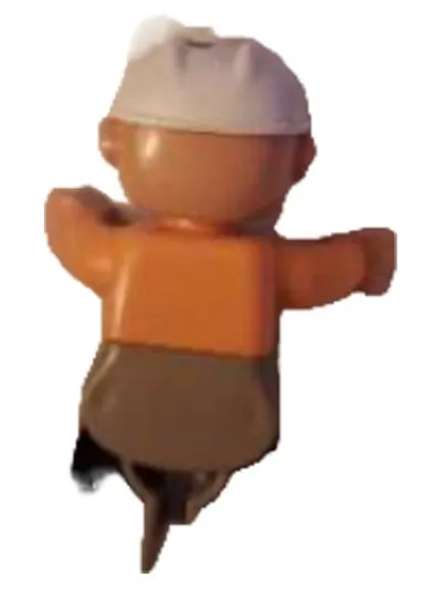 LEGO Duplo Bauarbeiter Figur Kinder ab 24 Monate mit Helm orange Weste