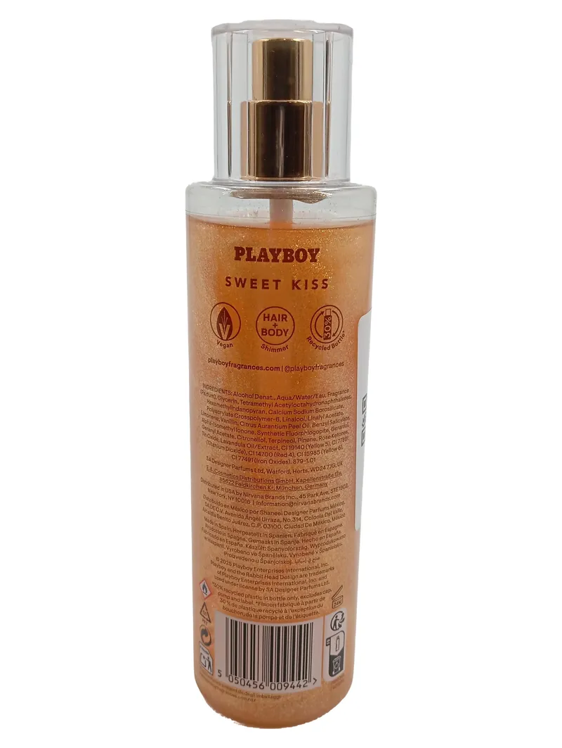 Playboy Sweet Kiss Shimmer Fragrance Mist Damen 250ml Körperspray Vanille 2