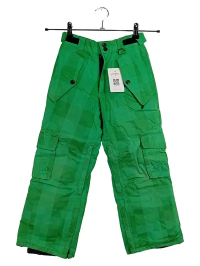 Teisumi Kinder Skihose Gr. 128 Grün Kariert Schneehose Winterhose