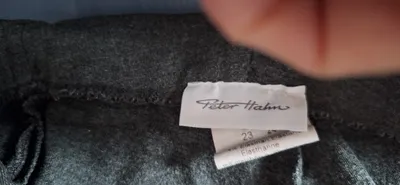 Peter Hahn Damen Stoffhose Grau Gr. 23 Viskose Klassisch Büro