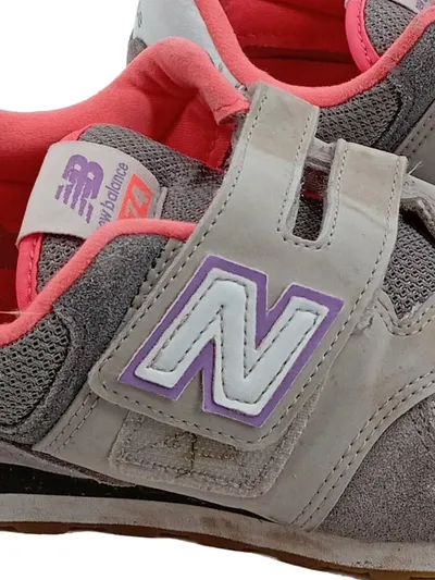 New Balance 574 Kinder Sneaker Gr. 34 Grau Pink Klettverschluss
