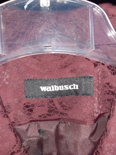 Walbusch Damen Blazer Gr. 40 Bordeaux Rot Jacquard Elegant Business