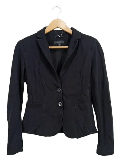 Comma Damen Blazer Gr. 36 Schwarz Business Viskose Jacke