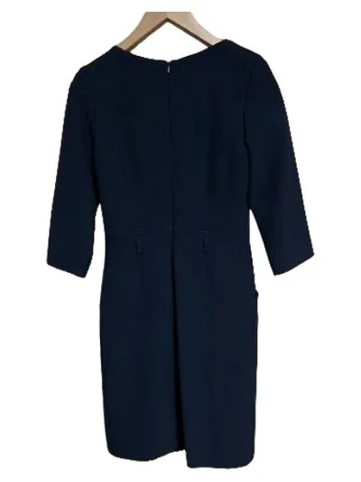 Hallhuber Damen Businesskleid Etuikleid Gr. 34 Dunkelblau 3/4-Arm
