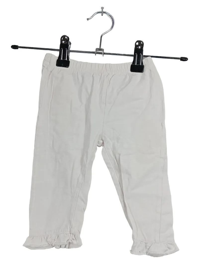 Ding Dong Baby Jogginghose Mädchen Gr. 62 Weiß Rüschen Baumwolle 1