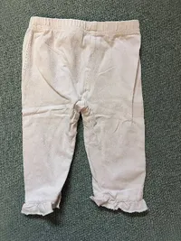 Ding Dong Baby Jogginghose Mädchen Gr. 62 Weiß Rüschen Baumwolle 2