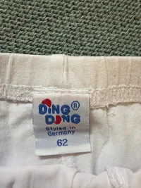 Ding Dong Baby Jogginghose Mädchen Gr. 62 Weiß Rüschen Baumwolle 3
