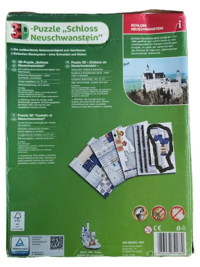 Playtive 3D Puzzle Schloss Neuschwanstein 64 Teile Stecken ab 8 J.