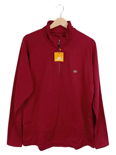 NORDCAP Herren Funktionsshirt Pullover Rot Gr. XL Half-Zip Sportlich