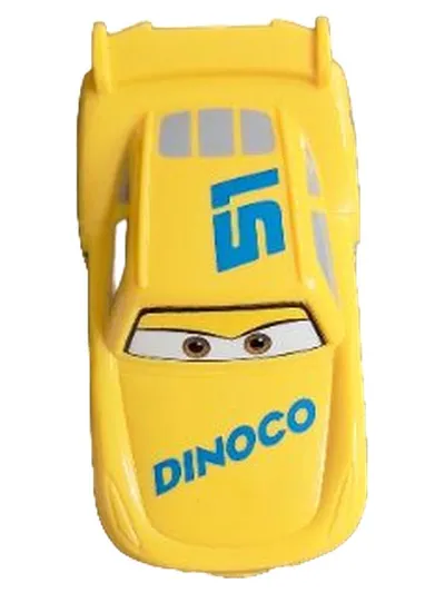 Mattel Dinoco Cruz Ramirez #51 Cars 3 Spielzeugauto Gelb Kunststoff Metall 8cm
