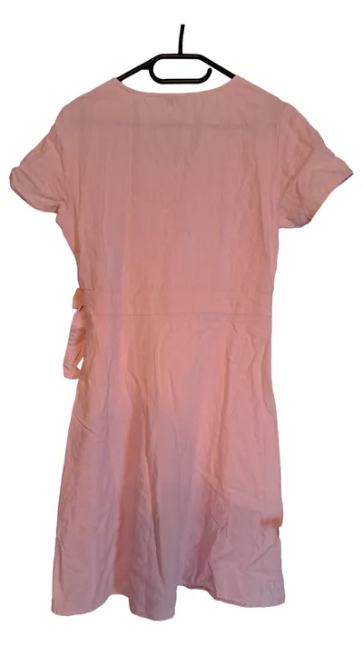 Re.Draft Freizeitkleid Damen Rosa Gr. 36/S Leinen Viskose Midikleid Schleife