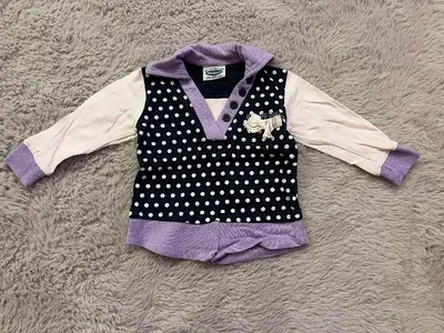 Primigi Baby Pullover Mädchen Gr. 62 gepunktet Schleife Lila Blau