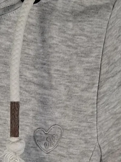 Eight2Nine Damen Kapuzenpullover Hoodie Gr. S Grau Meliert Baumwolle Freizeit