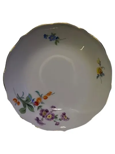 Meissen Dessertschüssel Streublumen Porzellan Blumenmuster Weiß 11 cm
