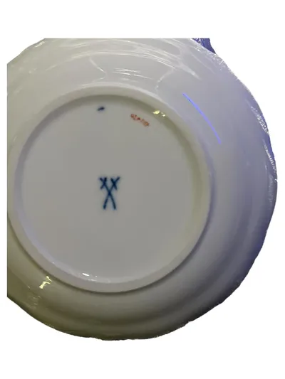 Meissen Dessertschüssel Streublumen Porzellan Blumenmuster Weiß 11 cm