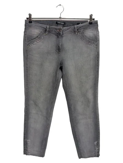 Betty Barclay Damen Jeans Slim Fit Gr. 40 Grau Stretch Hose