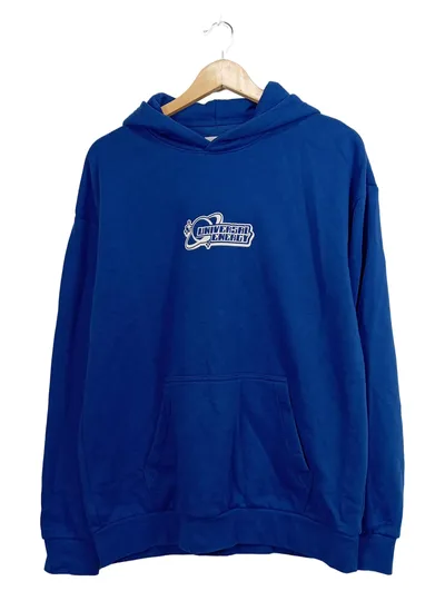 Yourturn Kapuzenpullover Herren Streetwear Blau Logo Print Gr. XS