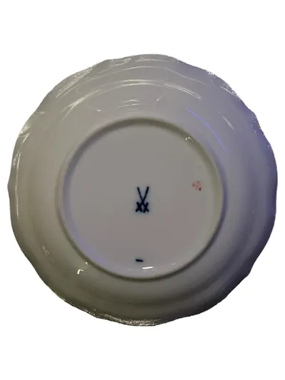 Meissen Neuer Ausschnitt Unterteller Porzellan Blume naturalistisch 11 cm
