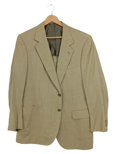 Brioni Sakko Herren Klassisch Beige Wolle Business Gr. 54 XXL