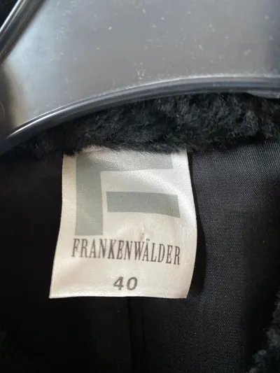 FRANKENWÄLDER Damen Fellweste Kunstfell Schwarz Gr. 40 Elegant