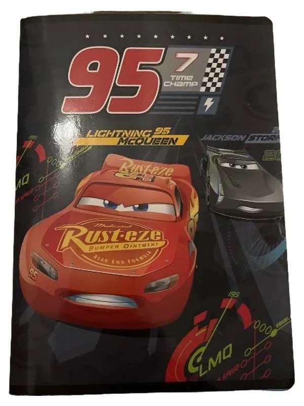 Disney Pixar Cars Lightning McQueen 95 Notizbuch Kinder Schwarz 1