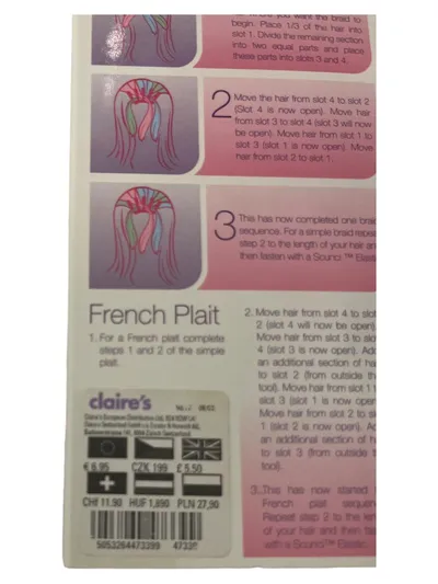 Scünci Easy Plait Haar Zopf Flechter Werkzeug Flechthelfer Pink