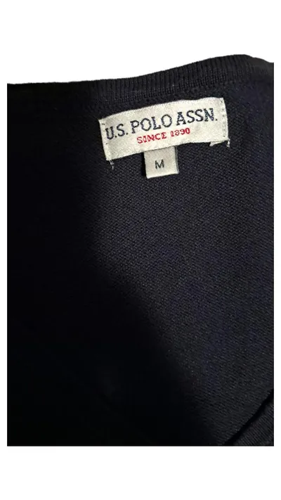 U.S. Polo Assn. Damen Pullover V-Ausschnitt Navy Blau Gr. M