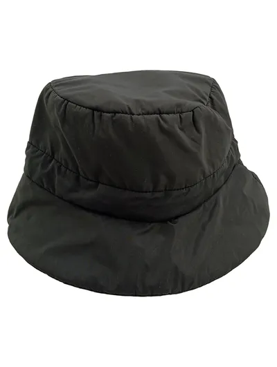 MNG Collection Bucket Hat Mütze Damen Schwarz Gesteppt Polyester