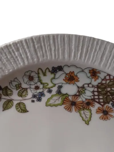 Thomas Germany Essteller Porzellan Blumenmuster Vintage 19 cm