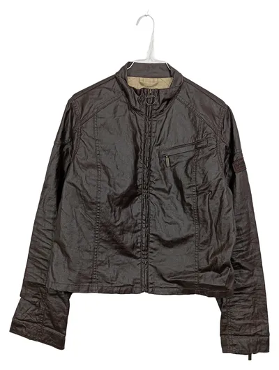 Barbour Damen Motorradjacke Braun Wachs Vintage Freizeit Gr. 42 XL