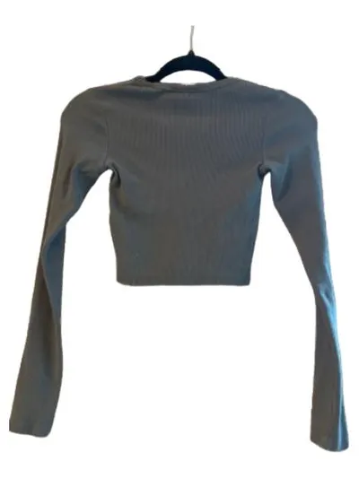 JJXX Damen Langarmshirt Cropped Rippstrick Beige Gr. S Basic