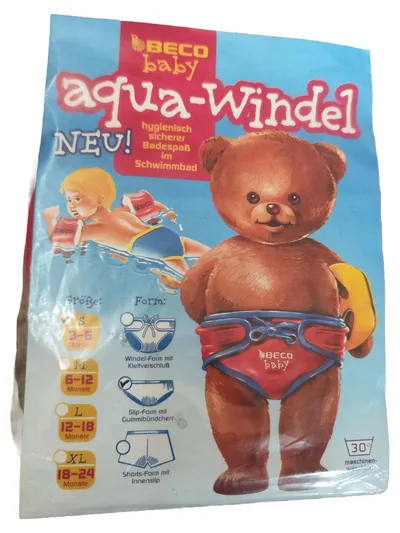 BECO Schwimmwindel Aqua Windel Kinder Rot Größe 62 Logo Print