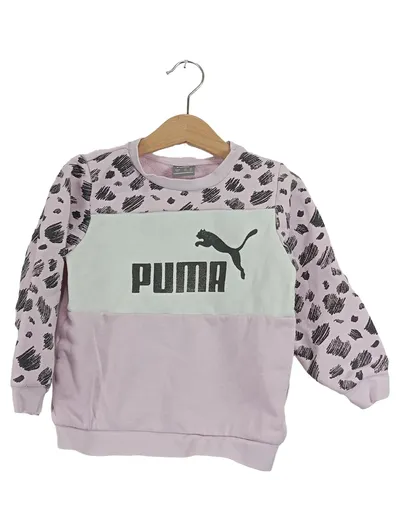 PUMA Jogginganzug Mädchen Gr. 92 Rosa Trainingsanzug Set Leopard
