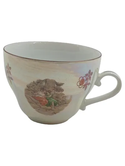 Kahla Porzellan Tasse Romantisches Motiv Schäferszene DDR GDR Vintage