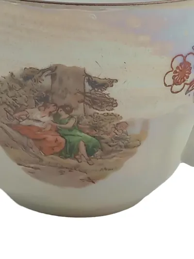 Kahla Tasse Porzellan Vintage Motiv Perlmutt GDR DDR Sammler