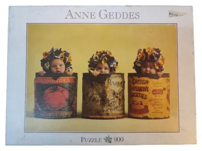 Anne Geddes Puzzle 900 Teile Babies in Dosen Blumen Kinder