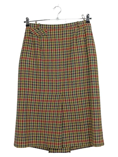 BASLER Damen Faltenrock Gr. 38 Kariert Wolle Tweed Midi Klassisch
