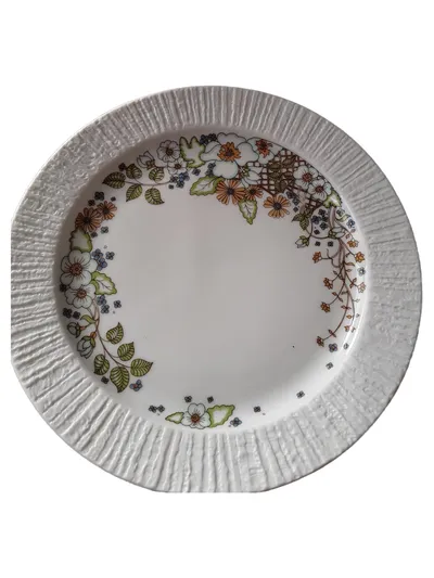 Thomas Germany Essteller Porzellan Blumenmuster Vintage 19 cm